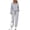 37# Light Gray, variant on Women's 2 Piece Fall Active Sets Loose Fit Zip Front Hooded Track Top Drawstring Jogging Pants Athletic Daily Outfits Purple S