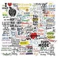 thumbnail image 1 of 50 lemas inspiradores en inglés Doodle Stickers Decoración, 1 of 2