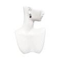 thumbnail image 2 of Silvertone Large Maroon Paw Clear Crystal Clip On Earrings, 2 of 3