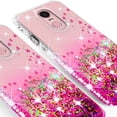 thumbnail image 5 of Compatible for LG Stylo 4 Case, LG Q Stylus Case, with [Temper Glass Screen Protector] SOGA Diamond Liquid Quicksand Cover Cute Girl Women Phone Case LG Q710 - Clear/Pink, 5 of 6