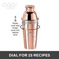 thumbnail image 5 of Oggi Dial-a-Drink 15 Recipe Stainless Steel Cocktail Shaker (1 lt, 34 oz) - Copper, 5 of 8