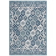 thumbnail image 4 of SAFAVIEH Sunrise Lara Geometric Reversible Indoor/Outdoor Area Rug, Grey/Blue Ivory, 4' x 5'7", 4 of 9