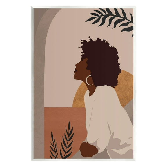 Stupell Industries Summer Vibe Girl Portrait Botanical & Floral Painting Unframed Art Print Wall Art, 10 x 15