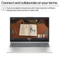 thumbnail image 2 of HP 15.6" HD TouchScreen Laptop, AMD Ryzen 5 7520U, 16GB LPDDR5 2TB SSD, Wi-Fi 6, Lightweight, Long Battery Life, Bluetooth, Anti-glare, HDMI, Natural Silver, 2 of 5