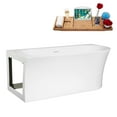 thumbnail image 2 of 59" Streamline B-356-120-WH Soaking Freestanding Tub and Tray With Internal Drain in Glossy White, 2 of 10