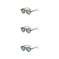 thumbnail image 4 of Dalazy 1/2/3/5 Rond à la Mode pour Femmes Élégant avec Lentille Polarisée Coussinets de Nez Réglables Lunettes Femmes C03 Motif Léopard 3 Pcs, 4 of 6