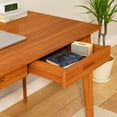 thumbnail image 5 of MONSLIPA Industrial Modern Wooden Desk with Storage Drawers, Office Computer Desk and Home Office Desk with Sturdy Wood Legs, 47" Long (Walnut), 5 of 7
