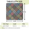thumbnail image 2 of Multicolor Ethnic Mandala Pattern Square Fitted Tablecloth with Elastic Edge,Square Table Cover,Washable Elastic Table Cover for Home Kitchen Party Decor 36"x36", 2 of 6