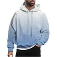 thumbnail image 2 of Big & Tall Hoodies for Men with Front Pocket Pullover Plus Size M-4X Sweatshirts Long Sleeve Gradient Printed Comfort Going Out Athletic Hooded Tops, 2 of 6