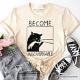 thumbnail image 6 of Become Ungovernable Black Cat T-Shirt, Bites Hand Humorous Meme Tee, 6 of 6