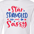 thumbnail image 4 of Inktastic 4th of July Star Spangled and Sassy with Arrow and Stars Long Sleeve Youth T-Shirt, 4 of 5
