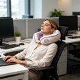 thumbnail image 5 of Gumesh U Shaped Travel Neck Pillow, Soft Plush Pillow for Sleeping, Skin Friendly, Breathable with Anti Releasing Buckle, Great for Office Nap, 5 of 6
