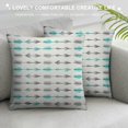 thumbnail image 3 of PIKWEEK  Teal Throw Pillow Cushion Cover, Retro Arrow Pattern in Horizontal Line Heading to Opposite Directions Art Print, Decorative Square Accent Pillow Case,Grey Teal, 3 of 5