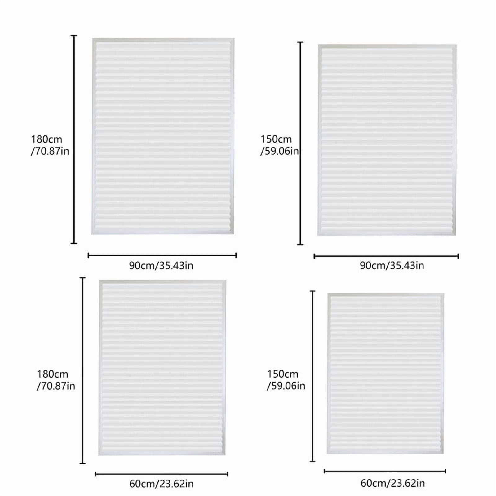 2pcs Blackout Curtains Window Blinds, Cordless No Drill Cut To Size Clip On Stick On Self Adhesive Temporary Blinds Pleated Paper Blinds Windows Doors Shades For Home Nursery Bedroom Kitchen Bathroom