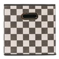 thumbnail image 4 of Household Essentials Fabric Storage Bins 6 Piece Set, Checkerboard White and Black, 4 of 7