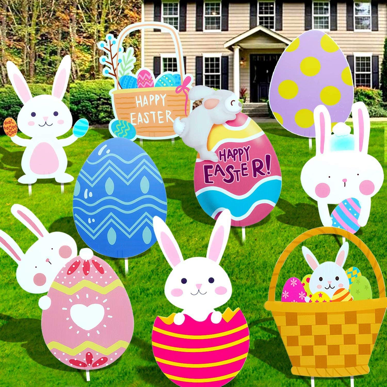 Easter Party Decorations Cute Bunny Banner Kids Happy Easters Home Ornaments Diy 
