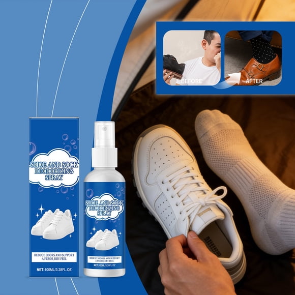 CaiYueKe Shoe Deodorizer Spray for Smelly Shoes and Feet, Sneaker Odor Eliminator, Shoe Freshener for Gym Shoes, Shoe Cabinet Deodorizer, Foot Odor Neutralizer, Long-Lasting Freshness, Travel Size