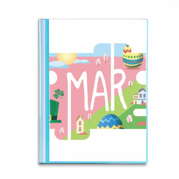 March Month Season Illustration Book Sheet Protectors Portfolio Binder Folder