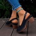 thumbnail image 7 of NOKIO Women's V𝗂ntage Chun𝗄𝗒 Sandals Adjustable Slingback S𝗅ip On Slippers Hollow Summer Outdoor Ladies Shoes Closed Toe Breathable Sandalias de Mujer, 7 of 7