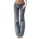 thumbnail image 3 of Pantalones Vaqueros de Pierna para Mujer, Tiro Bajo, Holgados, de Pierna Recta, Estilo Boyfriend, Vaqueros Casuales Sueltos, Estilo Chica Y2K Negro S, 3 of 9