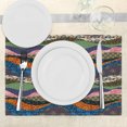 thumbnail image 3 of Ambesonne East Place Mats Set of 4, Flowers Floral Pattern, Standard Size, Multicolor, 3 of 6