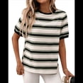 thumbnail image 3 of Camisetas de Corta con Bloques de Color A Rayas Negras XXL, 3 of 7