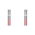 thumbnail image 2 of Langgg Lot de 2 Brosses à Tambour Auxiliaires Musicales pour Débutants Bâton Cajon Fournitures d'Instruments Résistantes à l'Usure Rouge 2Ensemble, 2 of 6