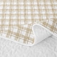 thumbnail image 5 of Manfei Modern Checkered Bed Spread Queen,Geometric Check Queen Coverlet Set,Beige Yellow,3 Pieces,1 Quilt and 2 Pillowcases, 5 of 7