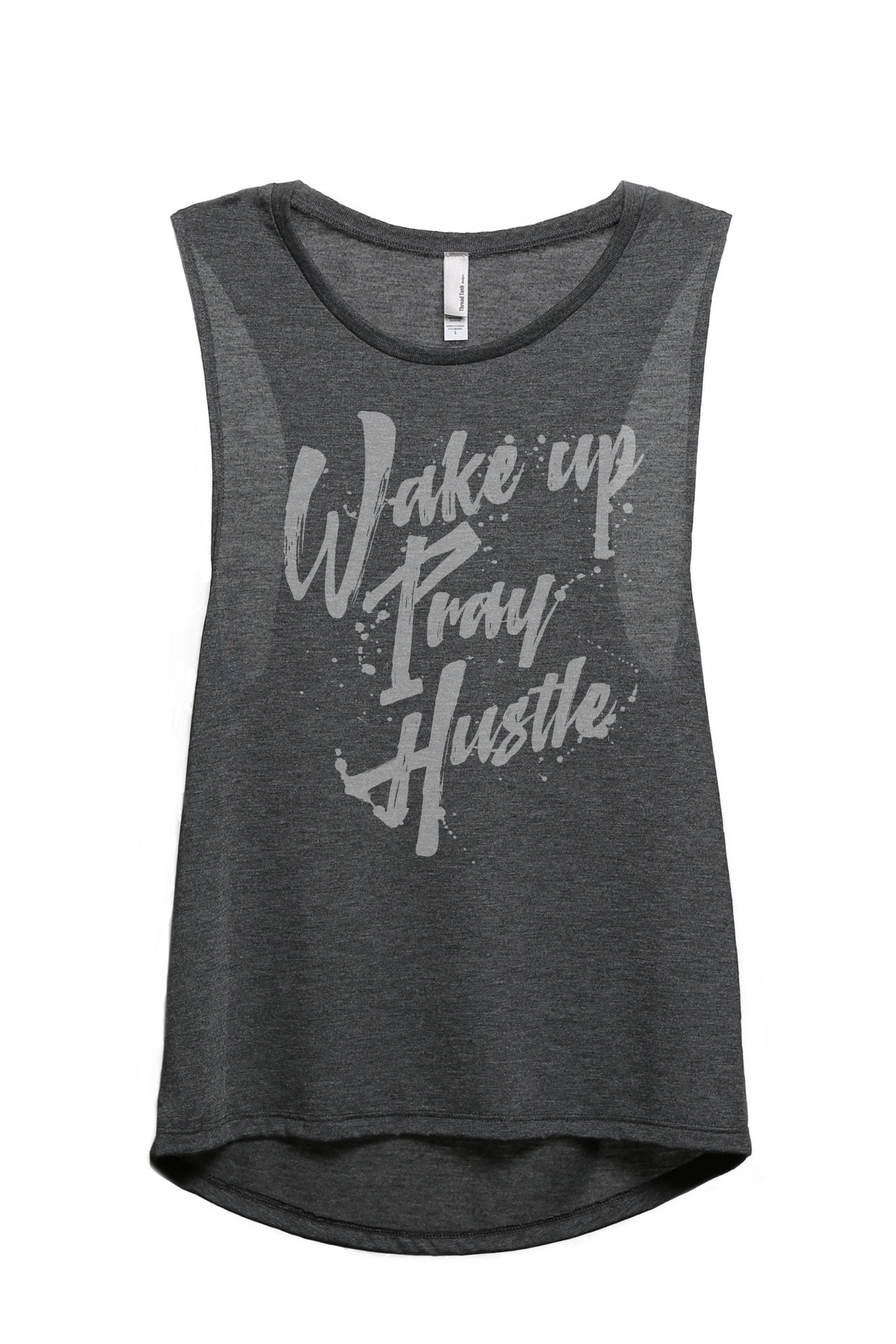 Thread Tank Designs Wake Up Pray Hustle Women's Sleeveless Muscle