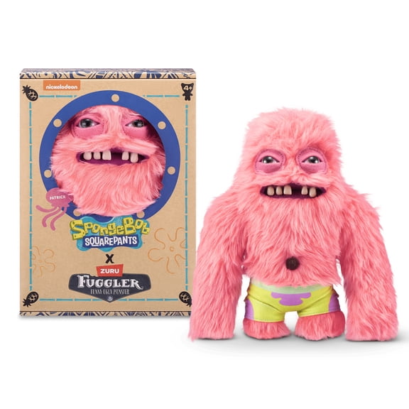 Fuggler 9 inch Spongebob Series Patrick Star, Funny Ugly Monster Soft Plush Toy by ZURU