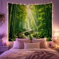 thumbnail image 2 of Bamboo Forest Winding with Wooden Boardwalk Curves Clear, Mystical Fantasy for Space Lovers, Galaxy Room Decor, Mother'S Day Gift, Tapestry Wall Hanging for Bedroom and Dorm, 2 of 7