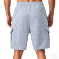 thumbnail image 5 of Men’s Elastic Waist Gym Shorts Heavyweight Casual Sports Shorts with Pockets Tennis Running Activewear, 5 of 8