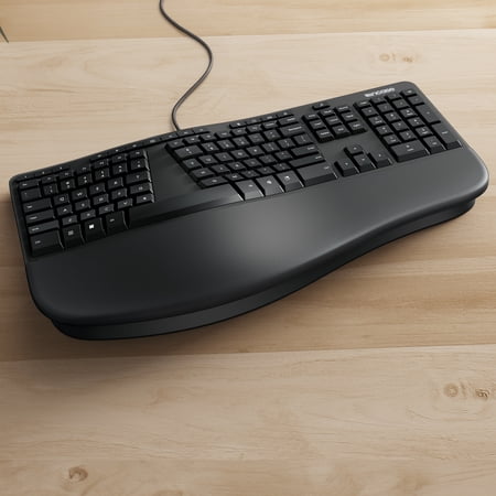 Incase Ergonomic Keyboard – Designed by Microsoft – Refined Ergonomic Design, Built-In Shortcuts Keys, Layered Palm Rest for Elevated Wrist Support, Integrated Number Pad