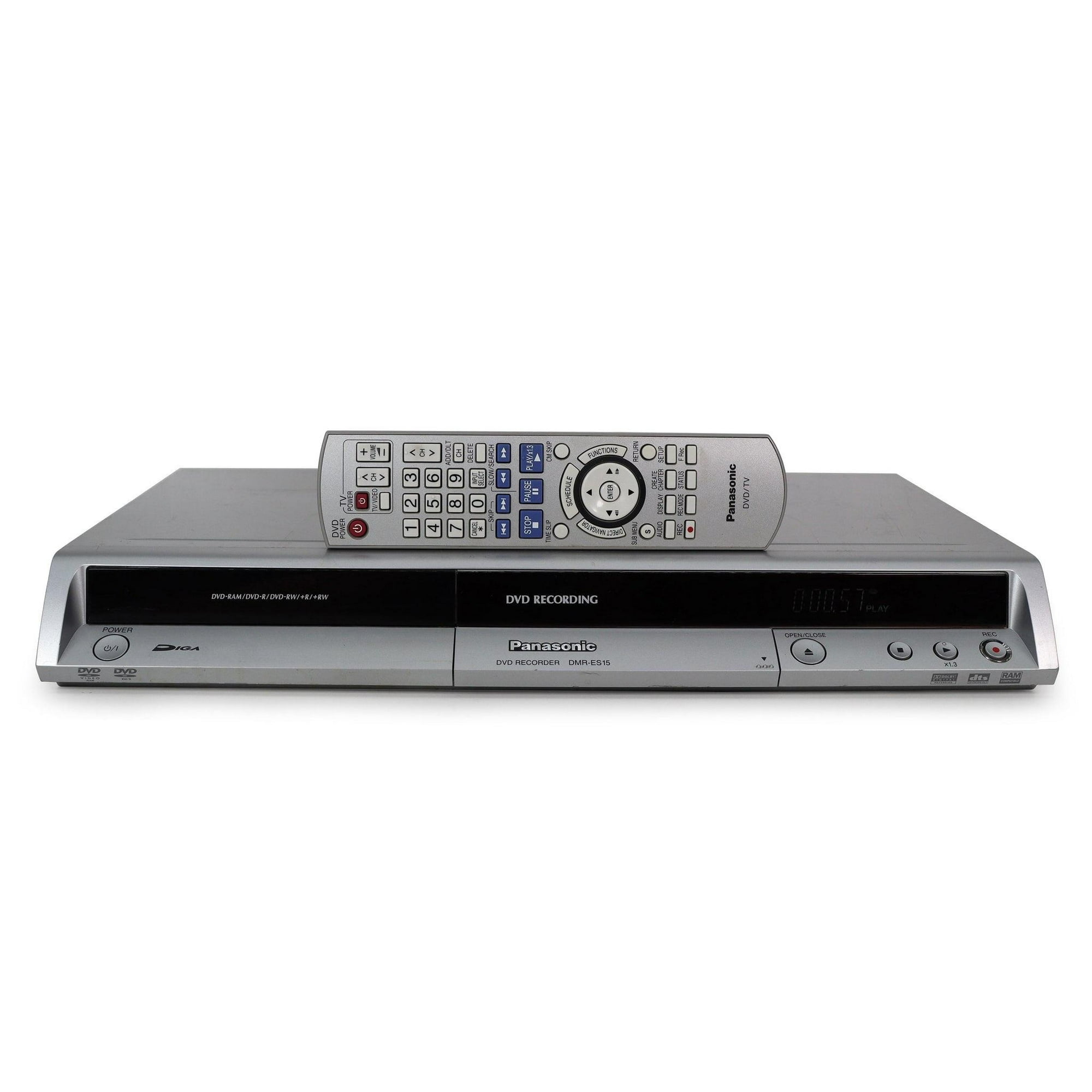 New Panasonic DIGA DMR-ES15 - DVD Recorder - Silver - Walmart.com