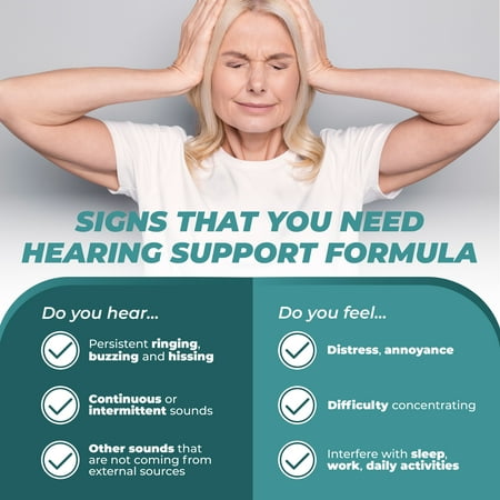 PUREHEALTH RESEARCH Hearing Support Formula - With Flavonoids & Vitamins for Ear Health