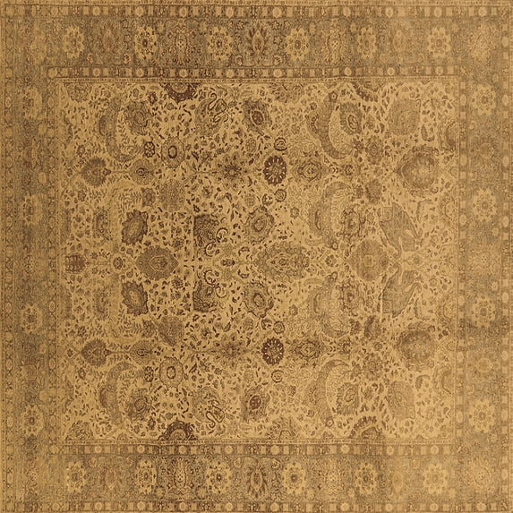 Ahgly Company Indoor Square Oriental Brown Traditional Area Rugs, 5' Square