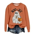 thumbnail image 2 of Boo Jee Halloween Sweatshirts for Women 2025 Long Sleeve Crewneck Cute Ghost Graphic Sweatshirt Pullover Tops, 2 of 7