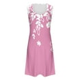 thumbnail image 4 of Dresses for Women 2024 Plus Size Comfort Printed Sleeveless V-Neck Dress, 4 of 5