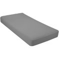 thumbnail image 2 of 100% Jersey Knit Cotton Fitted Crib Sheet, For Standard Crib and Toddler Mattresses Solid Gray, Soft & Breathable, for Boys and Girls, Size 28"x 52"x 9’’ Pack of 2, 2 of 5