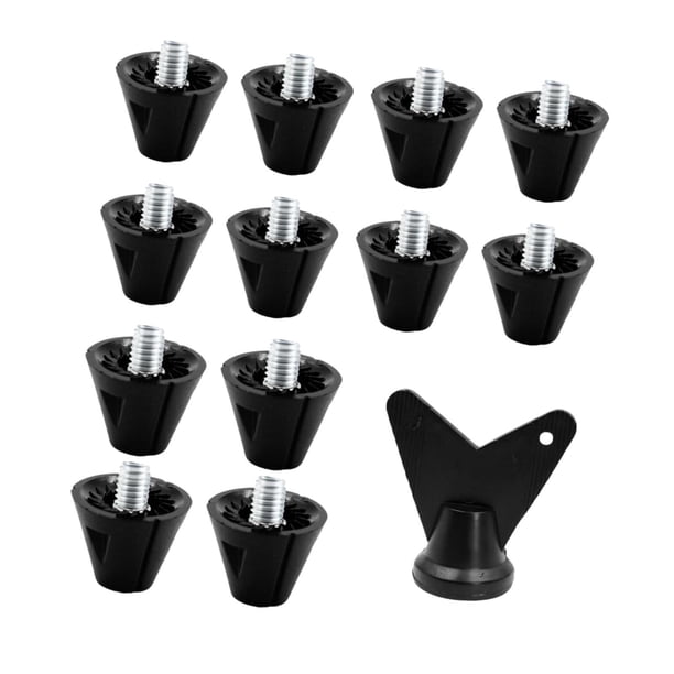 12 piezas de fútbol Boot Spikes Boot Cisats Turf Anti Slip Firm Ground Rugby Studs M5 Tornillo para entrenamiento en interiores al aire libre