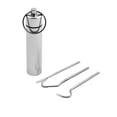 thumbnail image 1 of WREESH 3pcs Stainless Steel Tooth Hygiene Kit,Tooth Care Tooth Cleaning Tools,ooth Scraper Probe Tweezers Tool, 1 of 2