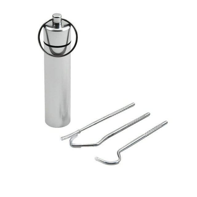 WREESH 3pcs Stainless Steel Tooth Hygiene Kit,Tooth Care Tooth Cleaning Tools,ooth Scraper Probe Tweezers Tool