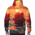 thumbnail image 7 of Haiem Romantic Roses Sunset Ocean Patterned Men's Hoodie with Kangaroo Pocket - Ideal Pullover Sweatshirt for Daily Wear, Travel, and Home-XX-Large, 7 of 7