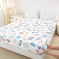 thumbnail image 5 of Manfei Cartoon Sport King Sheets, Soccer Tennis Football Bedding, Multicolor Sport 4 Pieces(1 Flat Sheet, 1 Fitted Sheet and 2 Pillowcases), 5 of 6