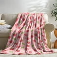 thumbnail image 3 of Sowide Strawberry Blanket, Pink Throw Blanket Gifts for Fruit Lovers, Soft Lightweight Red Strawberry Flower Flannel Blanket, Cozy Fleece Bedding Blanket for Kids Girl, Couch, Chair, Bedroom(60"x80"), 3 of 8