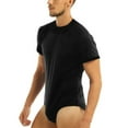 thumbnail image 6 of INCERUN Men's Short Sleeve Leotard Bodysuits Romper Brief Tops, 6 of 7