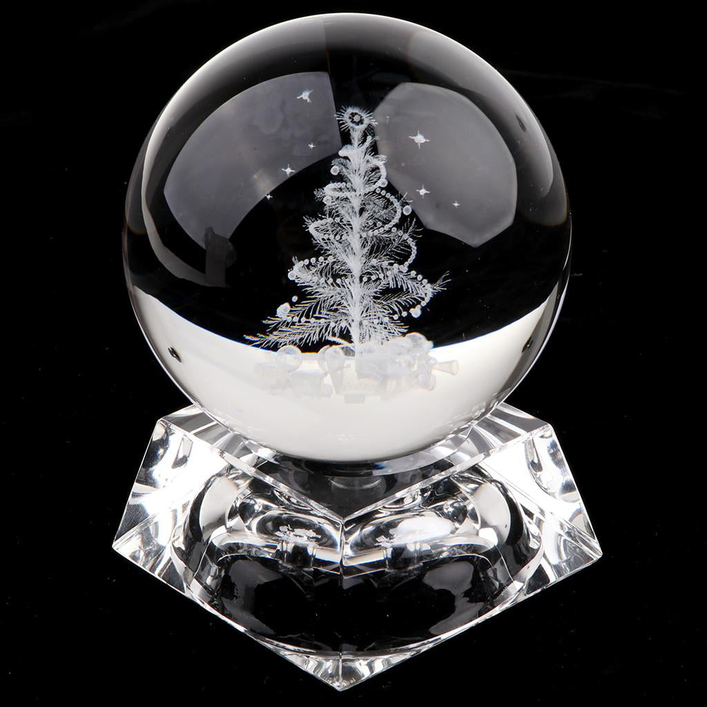 3D Crystal Ball Clear 80mm 3.15 inch Crystal Ball Craft Kids Birthday Gift 