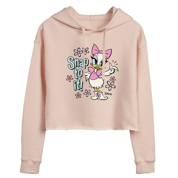 Disney - Daisy - Snap To It - Juniors Cropped Pullover Hoodie