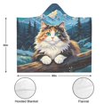 thumbnail image 3 of Starry Forest Cat Wearable Blanket Hoodies for Women Men Adults Cat Lovers Soft Cozy Cute Cat Hooded Blanket for Couch Home Decor Birthday Gifts 50×60 Inch, 3 of 5