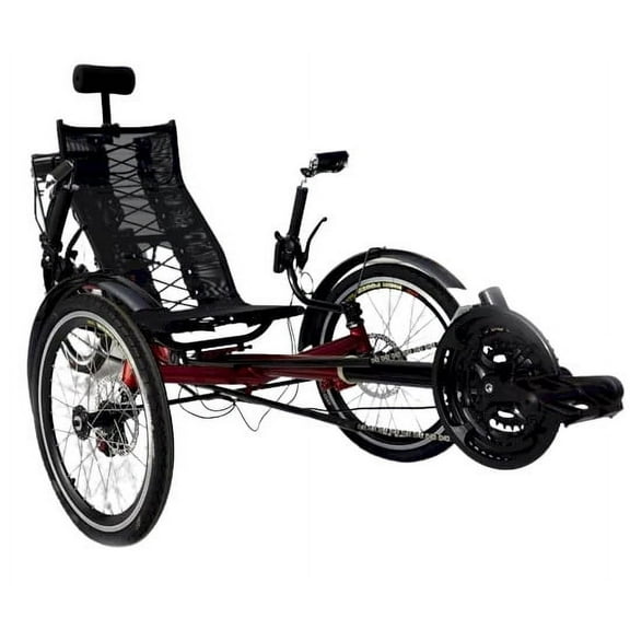 MobilityScooTrike.com Electric Recumbent Tricycle, Red